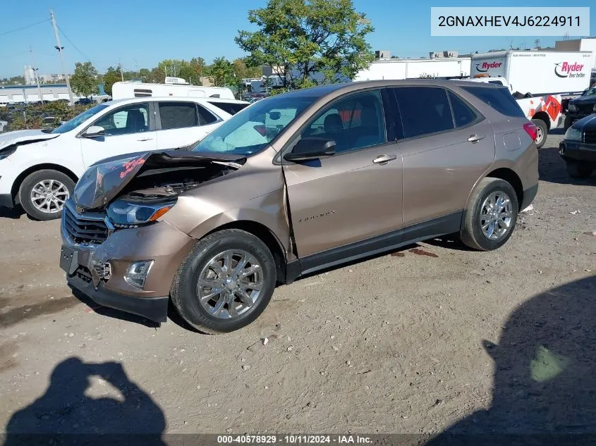 2018 Chevrolet Equinox Ls VIN: 2GNAXHEV4J6224911 Lot: 40578929