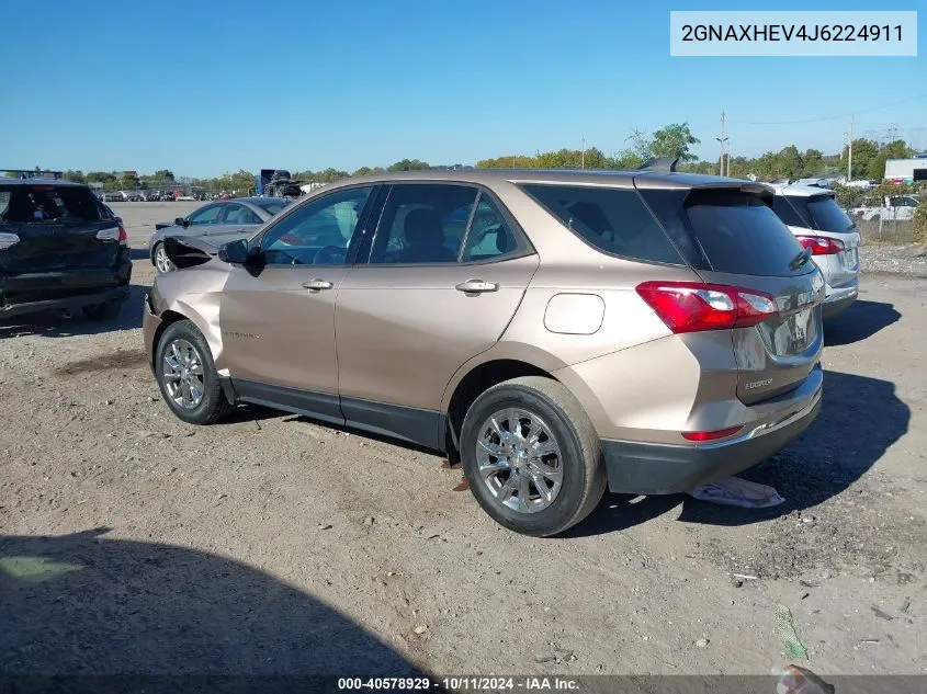 2018 Chevrolet Equinox Ls VIN: 2GNAXHEV4J6224911 Lot: 40578929