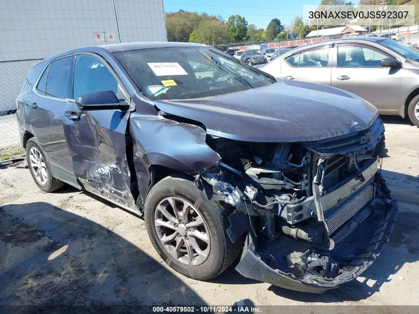 2018 Chevrolet Equinox Lt VIN: 3GNAXSEV0JS592307 Lot: 40579502