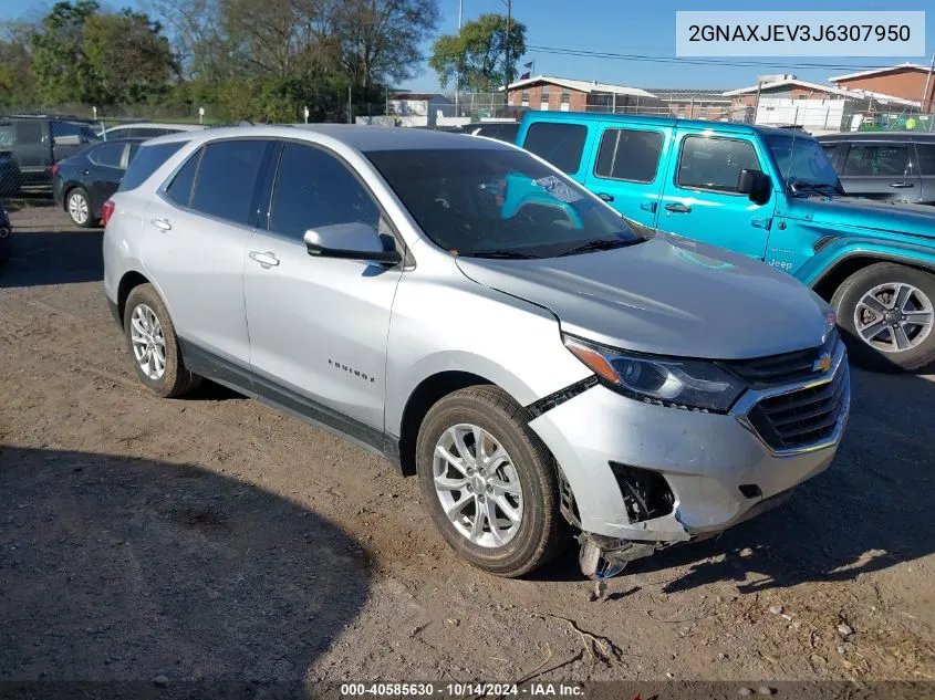 2018 Chevrolet Equinox Lt VIN: 2GNAXJEV3J6307950 Lot: 40585630