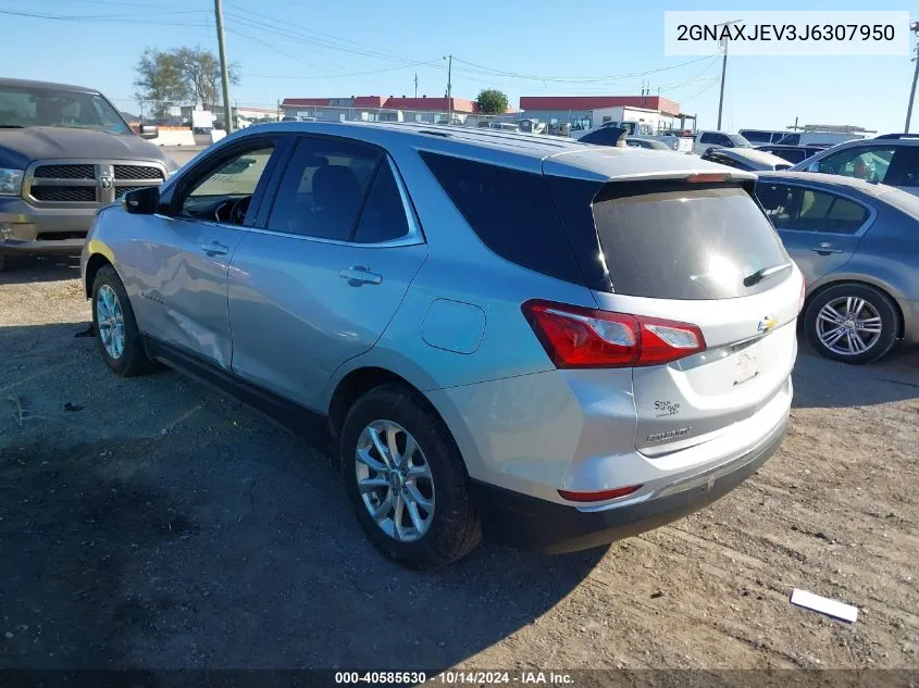 2018 Chevrolet Equinox Lt VIN: 2GNAXJEV3J6307950 Lot: 40585630