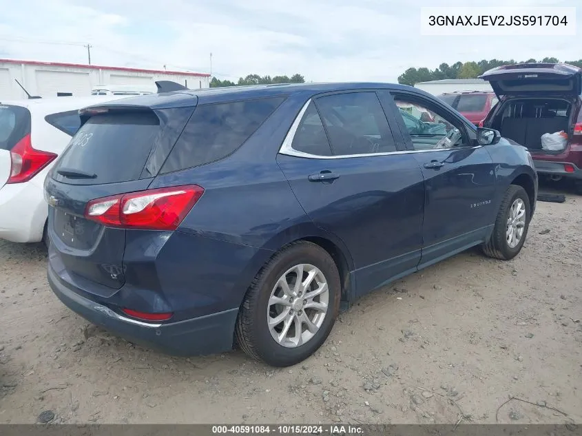 2018 Chevrolet Equinox Lt VIN: 3GNAXJEV2JS591704 Lot: 40591084