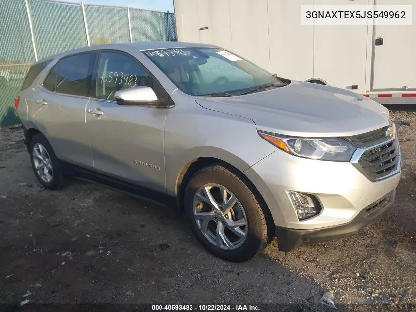 2018 Chevrolet Equinox Lt VIN: 3GNAXTEX5JS549962 Lot: 40593483