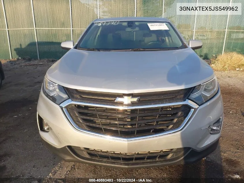 2018 Chevrolet Equinox Lt VIN: 3GNAXTEX5JS549962 Lot: 40593483