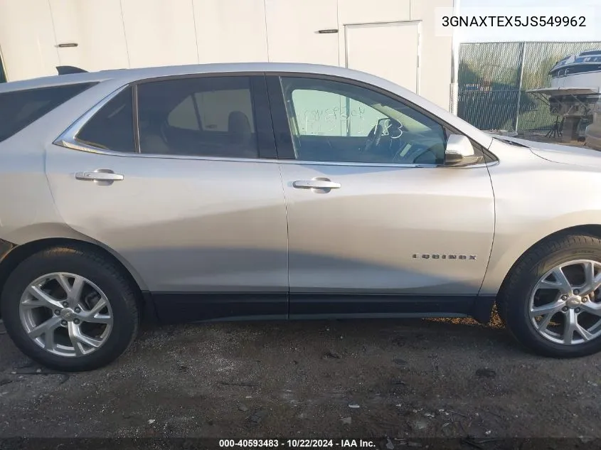 2018 Chevrolet Equinox Lt VIN: 3GNAXTEX5JS549962 Lot: 40593483