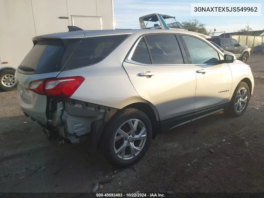 2018 Chevrolet Equinox Lt VIN: 3GNAXTEX5JS549962 Lot: 40593483