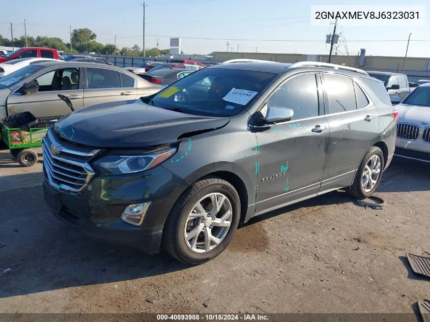 2018 Chevrolet Equinox Premier VIN: 2GNAXMEV8J6323031 Lot: 40593988