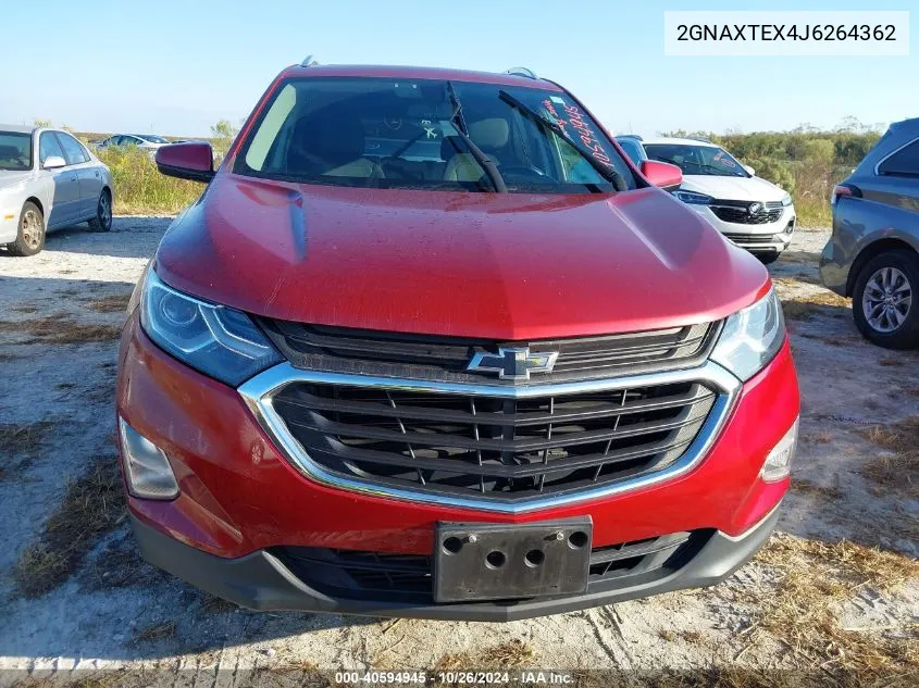 2018 Chevrolet Equinox Lt VIN: 2GNAXTEX4J6264362 Lot: 40594945