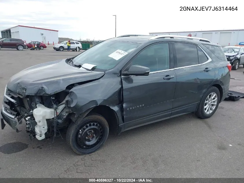 2018 Chevrolet Equinox Lt VIN: 2GNAXJEV7J6314464 Lot: 40596327