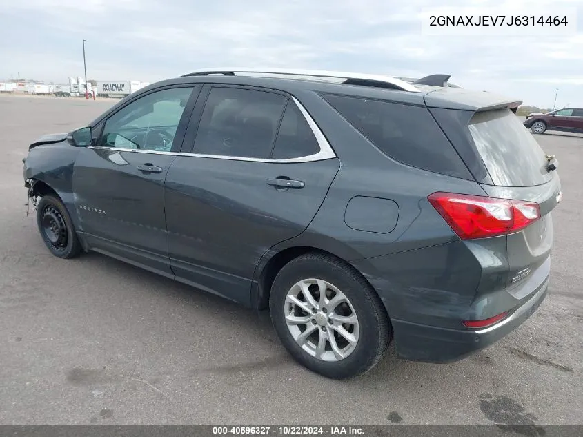 2018 Chevrolet Equinox Lt VIN: 2GNAXJEV7J6314464 Lot: 40596327