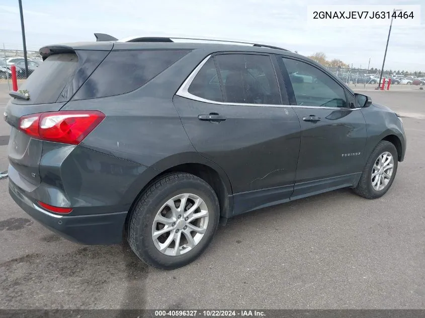 2018 Chevrolet Equinox Lt VIN: 2GNAXJEV7J6314464 Lot: 40596327