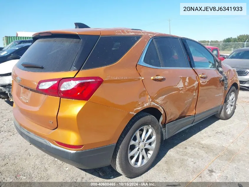 2018 Chevrolet Equinox Lt VIN: 2GNAXJEV8J6341933 Lot: 40600465