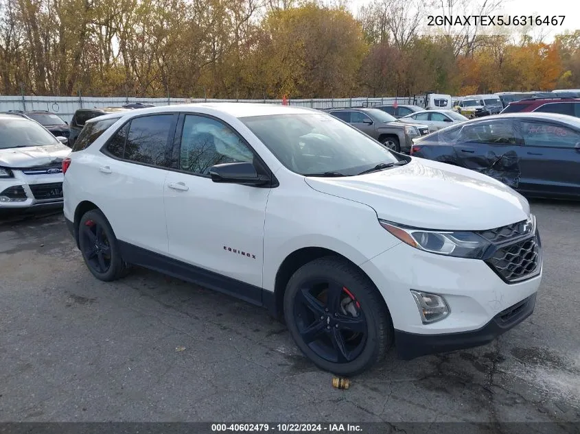 2018 Chevrolet Equinox Lt VIN: 2GNAXTEX5J6316467 Lot: 40602479