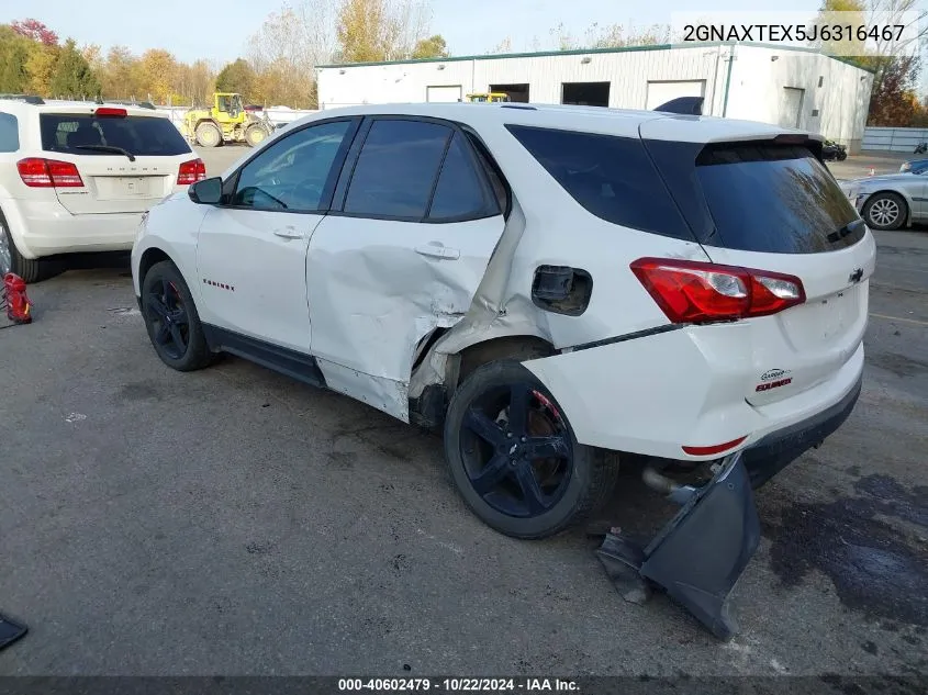 2018 Chevrolet Equinox Lt VIN: 2GNAXTEX5J6316467 Lot: 40602479