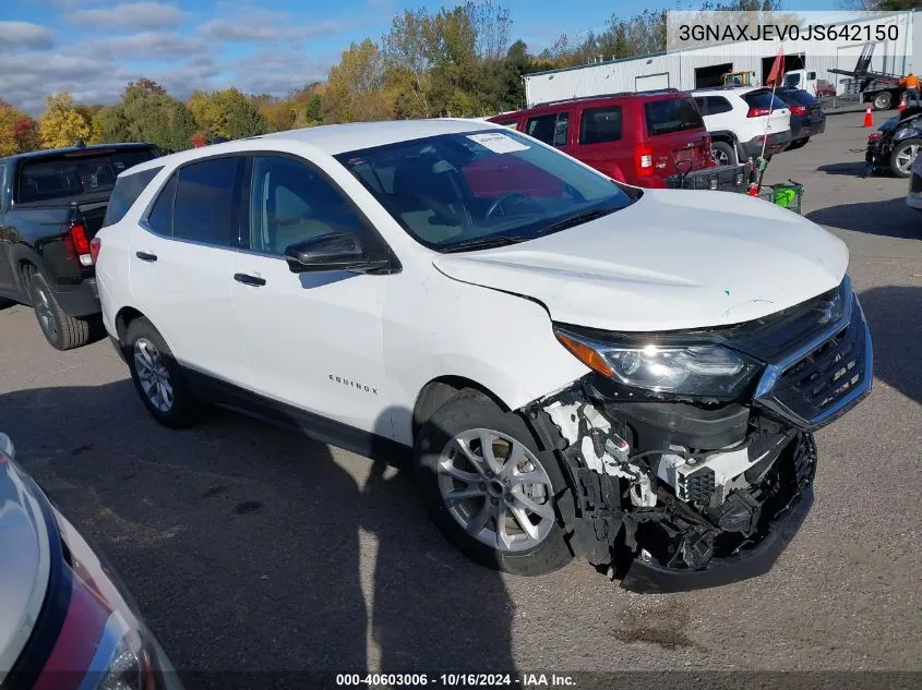 2018 Chevrolet Equinox Lt VIN: 3GNAXJEV0JS642150 Lot: 40603006