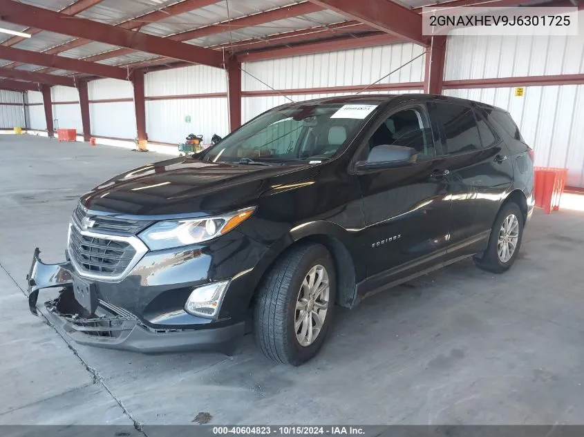 2018 Chevrolet Equinox Ls VIN: 2GNAXHEV9J6301725 Lot: 40604823