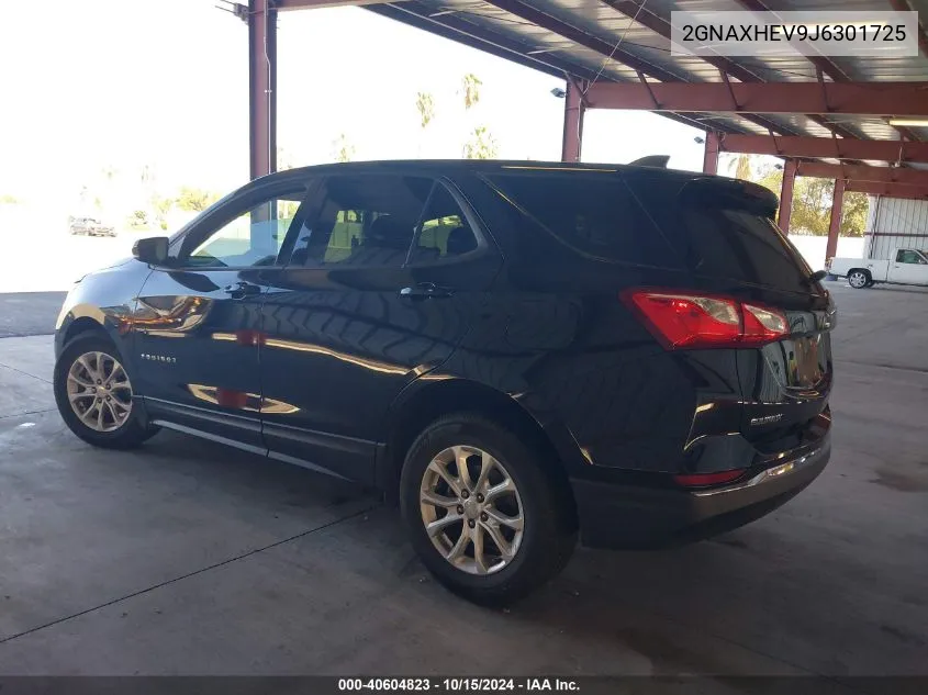 2018 Chevrolet Equinox Ls VIN: 2GNAXHEV9J6301725 Lot: 40604823