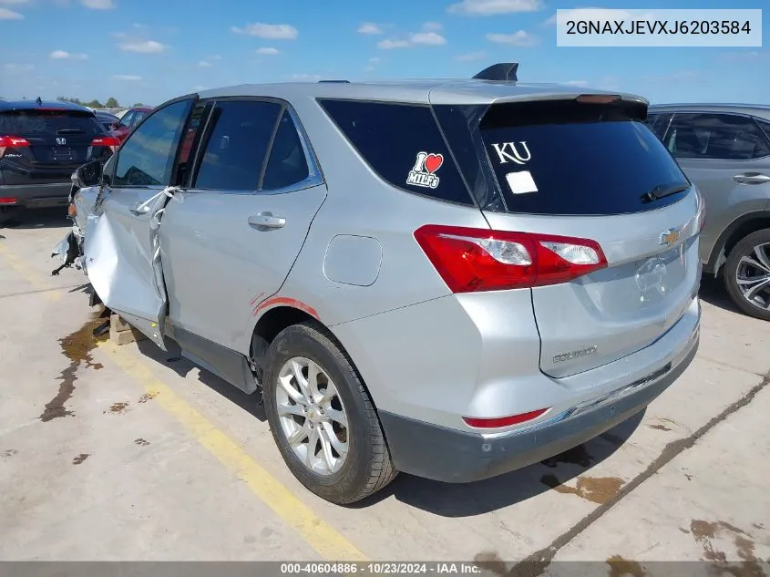 2018 Chevrolet Equinox Lt VIN: 2GNAXJEVXJ6203584 Lot: 40604886