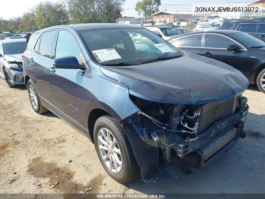 2018 Chevrolet Equinox Lt VIN: 3GNAXJEV8JS513072 Lot: 40605165