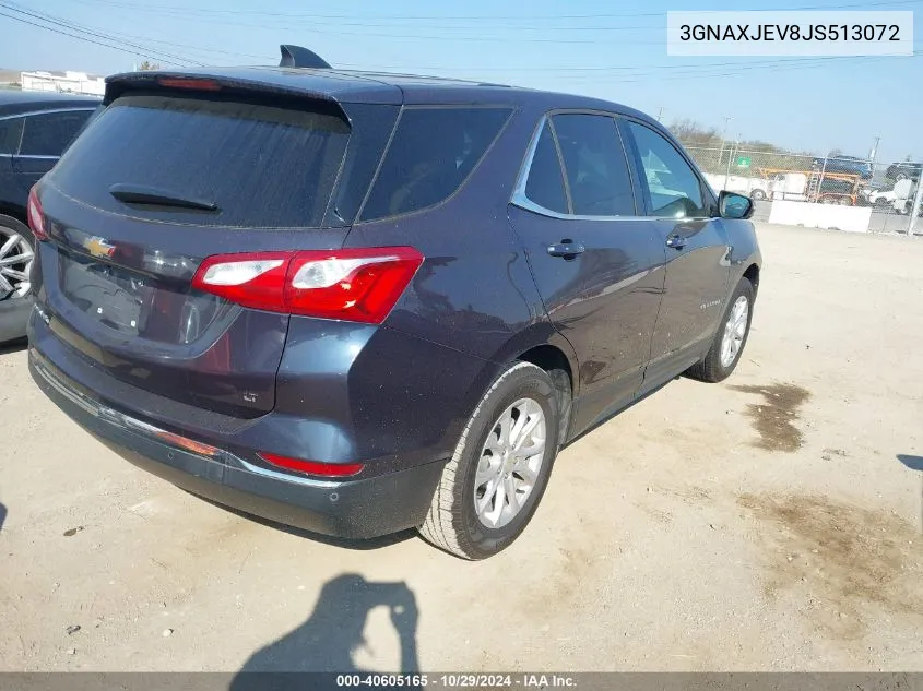 2018 Chevrolet Equinox Lt VIN: 3GNAXJEV8JS513072 Lot: 40605165