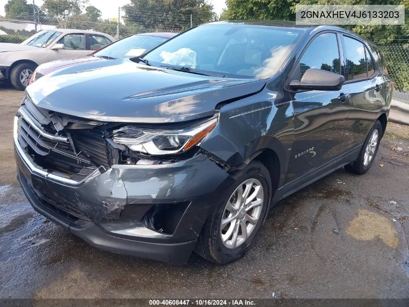 2018 Chevrolet Equinox Ls VIN: 2GNAXHEV4J6133203 Lot: 40608447