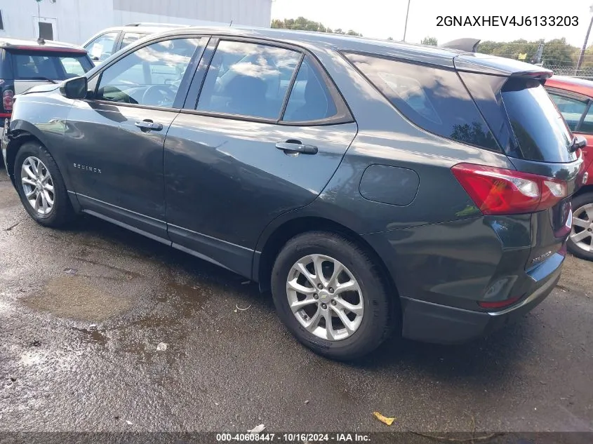 2018 Chevrolet Equinox Ls VIN: 2GNAXHEV4J6133203 Lot: 40608447