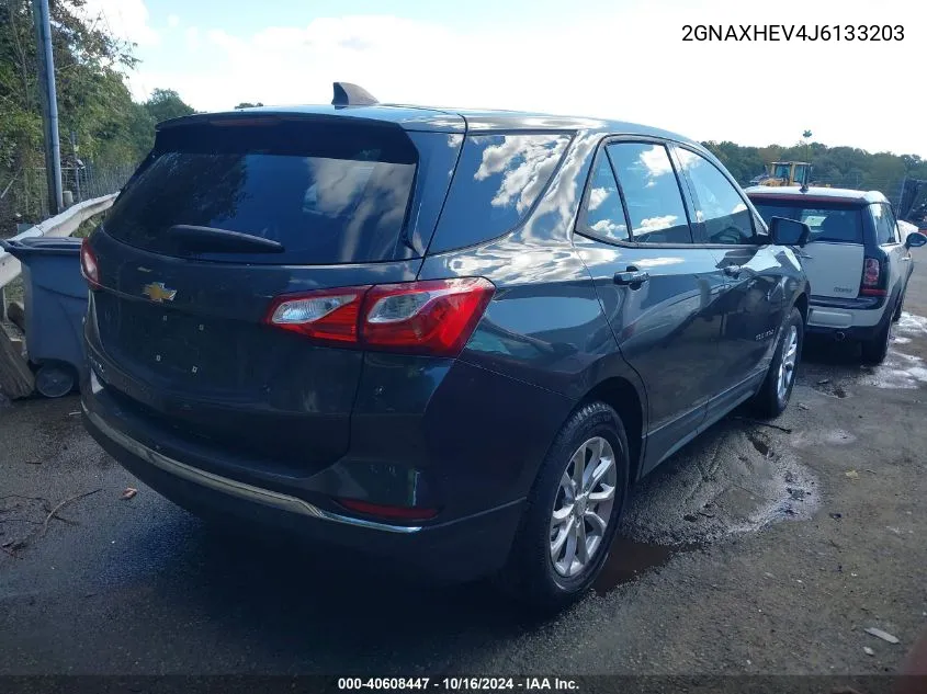 2018 Chevrolet Equinox Ls VIN: 2GNAXHEV4J6133203 Lot: 40608447