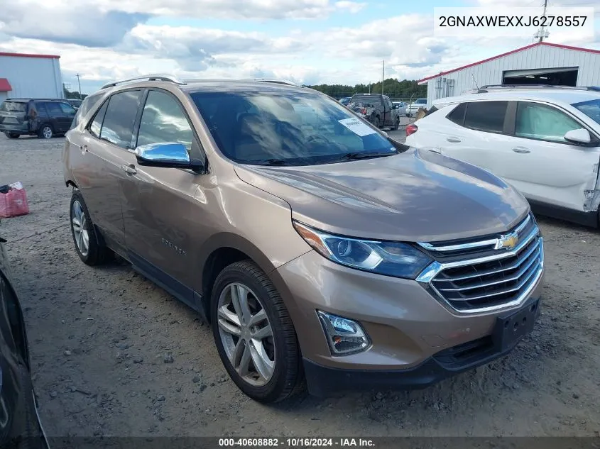 2GNAXWEXXJ6278557 2018 Chevrolet Equinox Premier