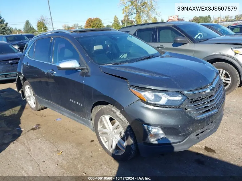 2018 Chevrolet Equinox Premier VIN: 3GNAXWEX3JS507579 Lot: 40610568