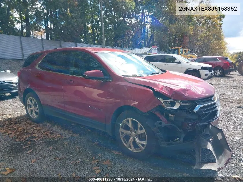 2018 Chevrolet Equinox Lt VIN: 2GNAXTEX8J6158352 Lot: 40611298