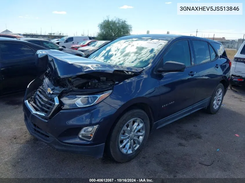 2018 Chevrolet Equinox Ls VIN: 3GNAXHEV5JS513846 Lot: 40612087