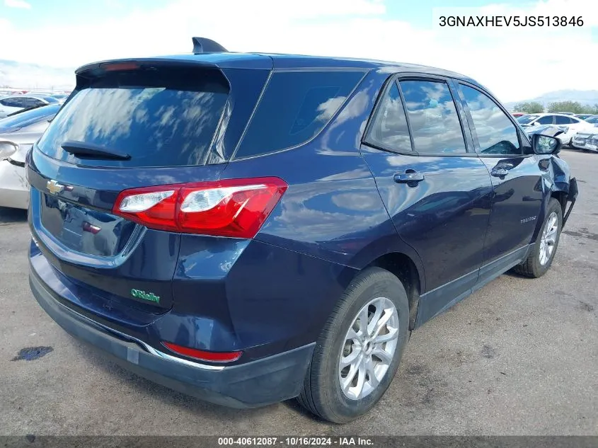 2018 Chevrolet Equinox Ls VIN: 3GNAXHEV5JS513846 Lot: 40612087