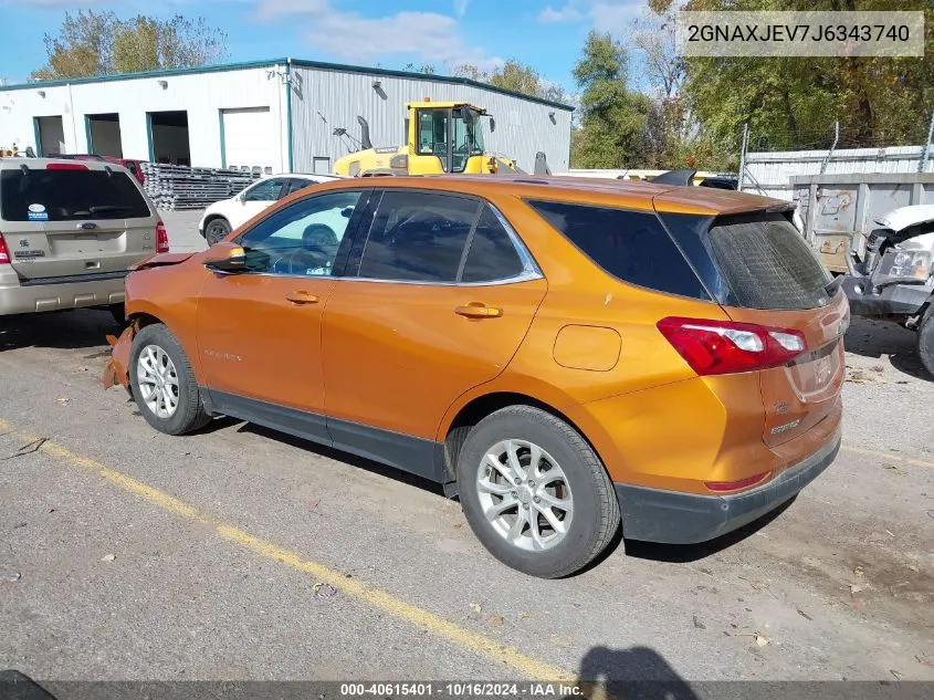 2018 Chevrolet Equinox Lt VIN: 2GNAXJEV7J6343740 Lot: 40615401