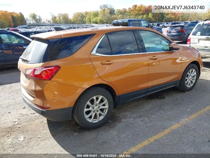 2018 Chevrolet Equinox Lt VIN: 2GNAXJEV7J6343740 Lot: 40615401