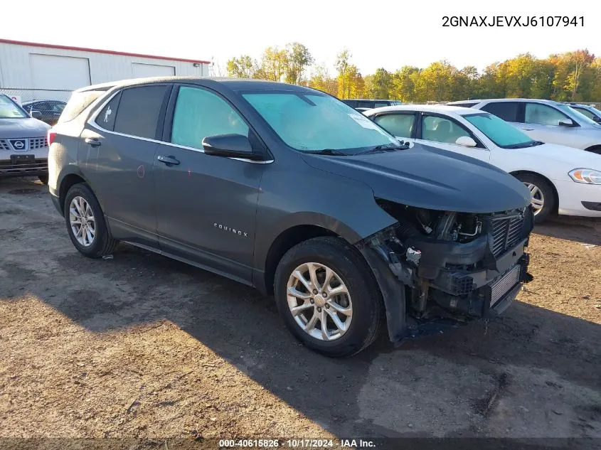 2018 Chevrolet Equinox Lt VIN: 2GNAXJEVXJ6107941 Lot: 40615826