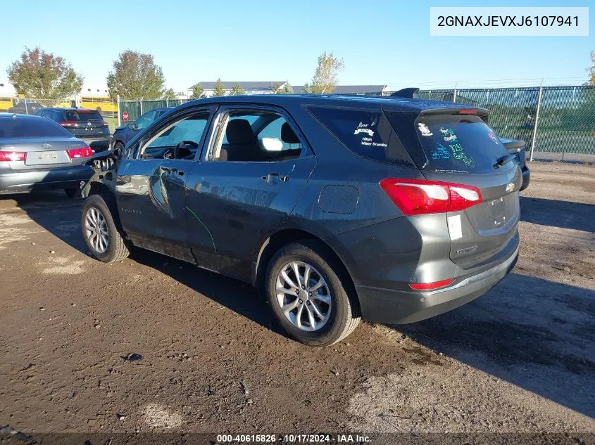 2018 Chevrolet Equinox Lt VIN: 2GNAXJEVXJ6107941 Lot: 40615826