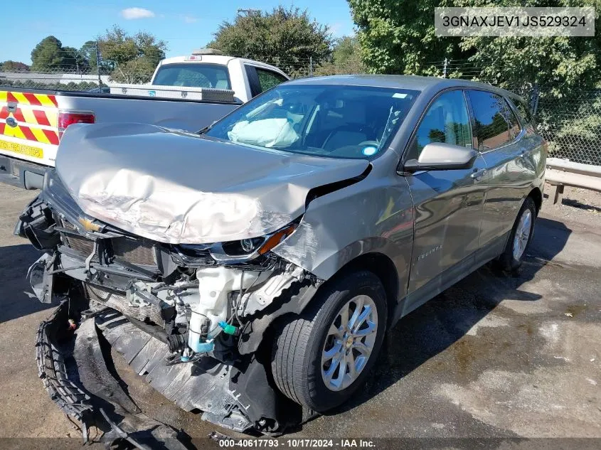 2018 Chevrolet Equinox Lt VIN: 3GNAXJEV1JS529324 Lot: 40617793