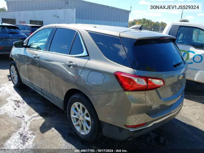 2018 Chevrolet Equinox Lt VIN: 3GNAXJEV1JS529324 Lot: 40617793