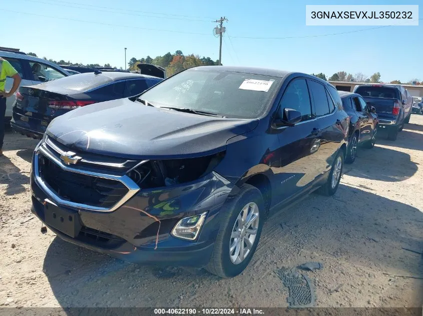 2018 Chevrolet Equinox Lt VIN: 3GNAXSEVXJL350232 Lot: 40622190