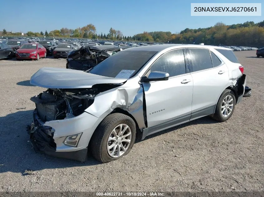 2018 Chevrolet Equinox Lt VIN: 2GNAXSEVXJ6270661 Lot: 40622731