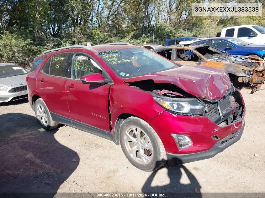 2018 Chevrolet Equinox Lt VIN: 3GNAXKEXXJL383538 Lot: 40623615