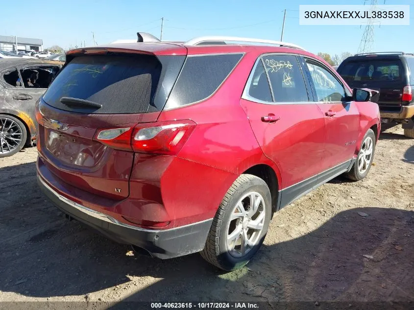 2018 Chevrolet Equinox Lt VIN: 3GNAXKEXXJL383538 Lot: 40623615