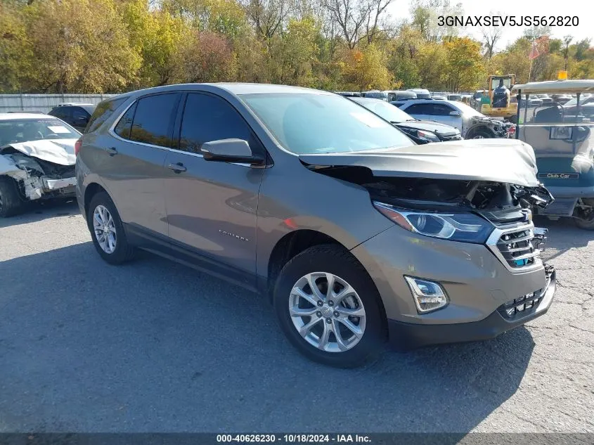 2018 Chevrolet Equinox Lt VIN: 3GNAXSEV5JS562820 Lot: 40626230