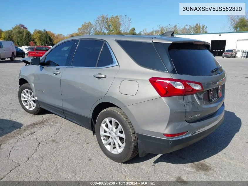 2018 Chevrolet Equinox Lt VIN: 3GNAXSEV5JS562820 Lot: 40626230