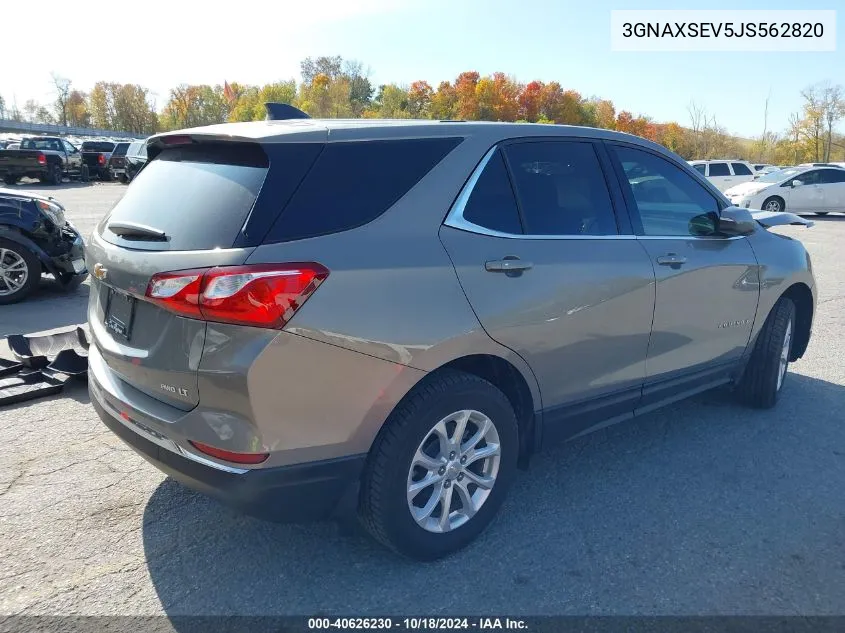 2018 Chevrolet Equinox Lt VIN: 3GNAXSEV5JS562820 Lot: 40626230