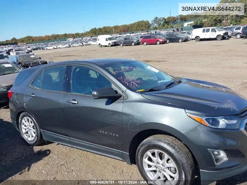 2018 Chevrolet Equinox Ls VIN: 3GNAXREV4JS644272 Lot: 40626751