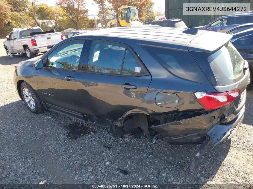 2018 Chevrolet Equinox Ls VIN: 3GNAXREV4JS644272 Lot: 40626751