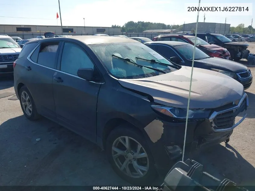 2018 Chevrolet Equinox Lt VIN: 2GNAXKEX1J6227814 Lot: 40627444