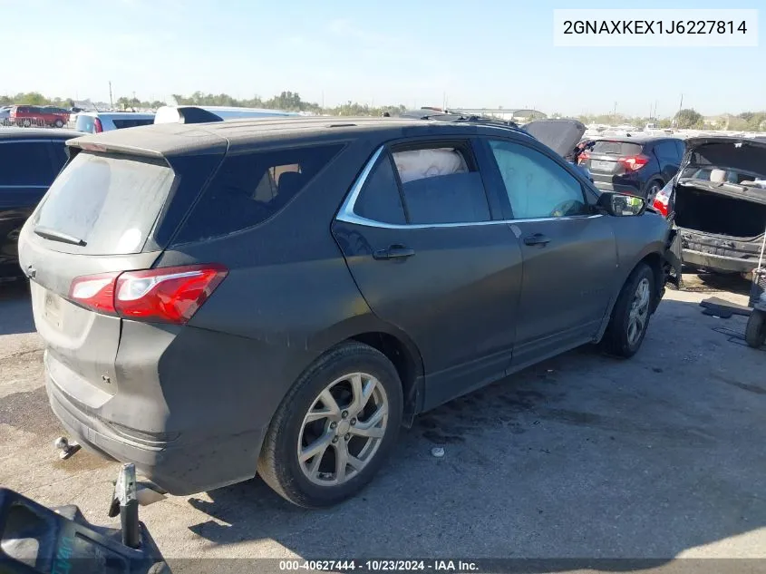 2018 Chevrolet Equinox Lt VIN: 2GNAXKEX1J6227814 Lot: 40627444