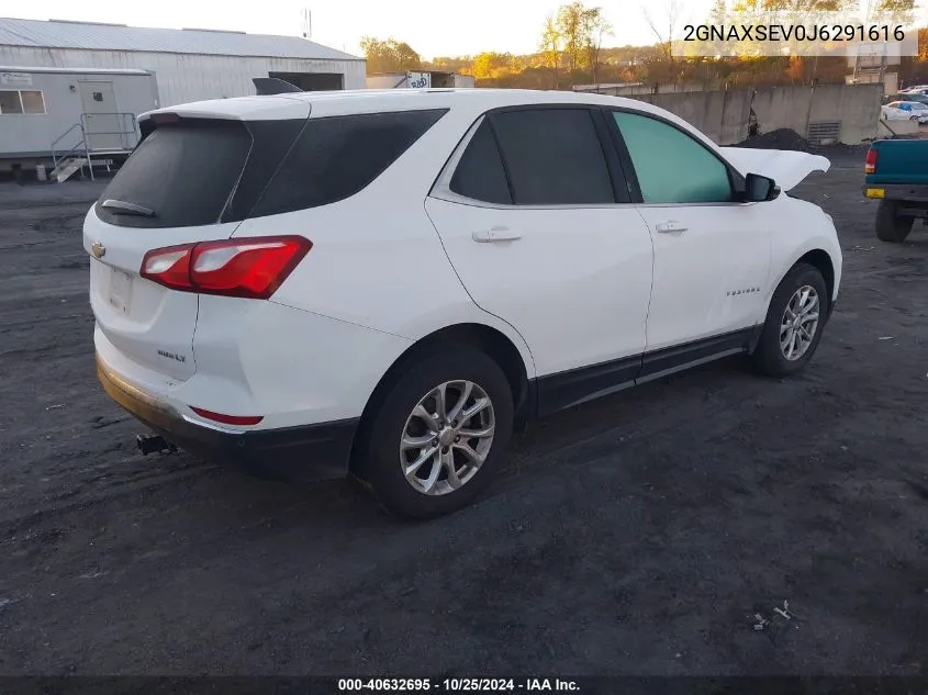 2018 Chevrolet Equinox Lt VIN: 2GNAXSEV0J6291616 Lot: 40632695